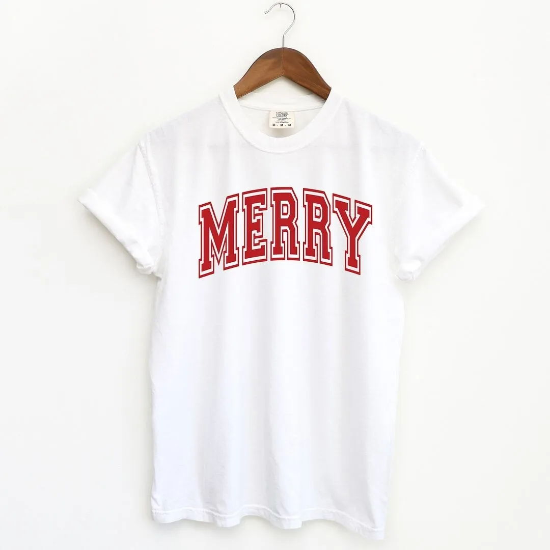 Merry Varsity Thick Outline Garment Dyed Tee sold by Zulily product image thumbnail 2