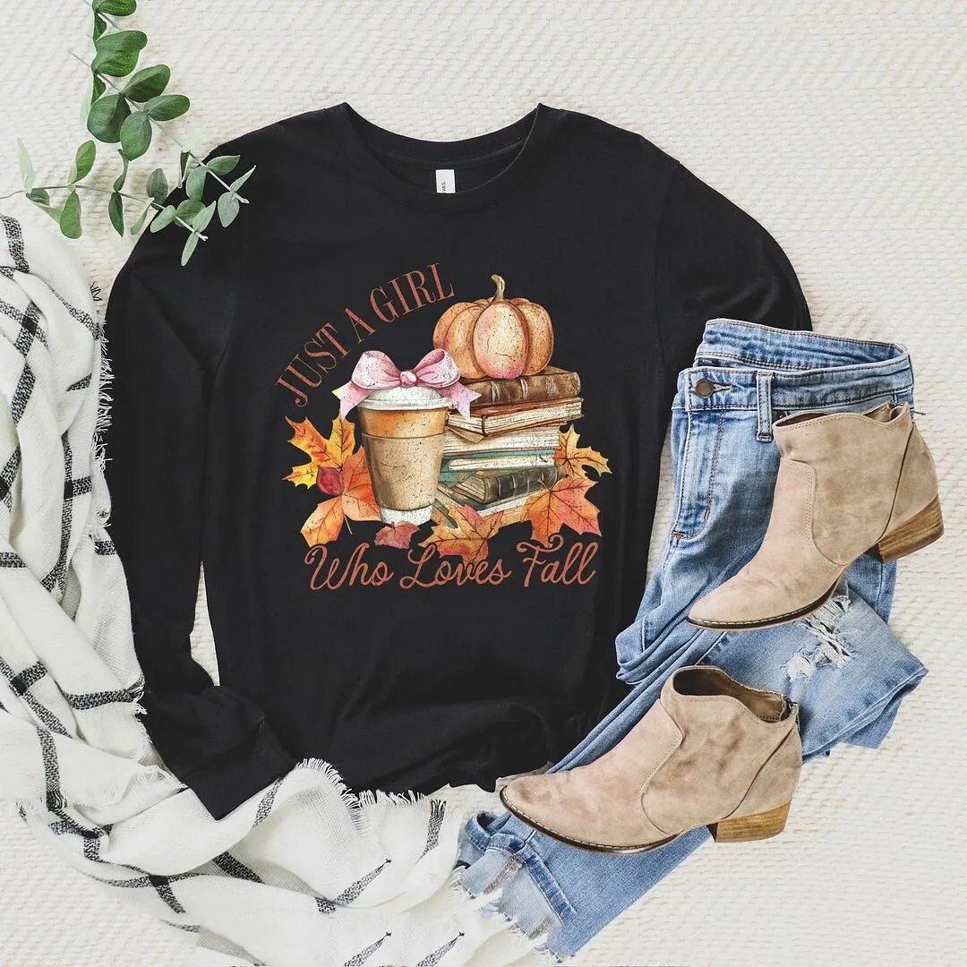 Coquette Girl Who Loves Fall Long Sleeve Tee sold by Zulily