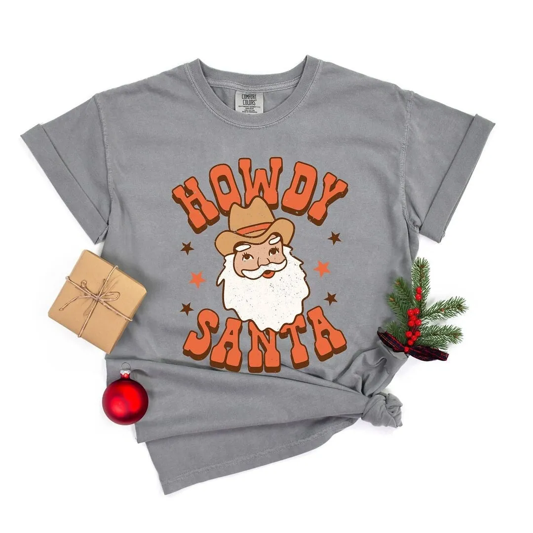 Retro Howdy Santa Garment Dyed Tee sold by Zulily