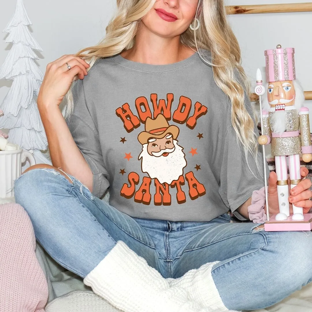 Retro Howdy Santa Garment Dyed Tee sold by Zulily product image thumbnail 3