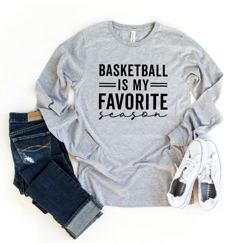 Basketball Is My Favorite Season Long Sleeve Tee sold by Zulily