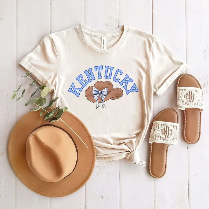 Kentucky Hat With Bow Short Sleeve Crewnneck Tee sold by Zulily