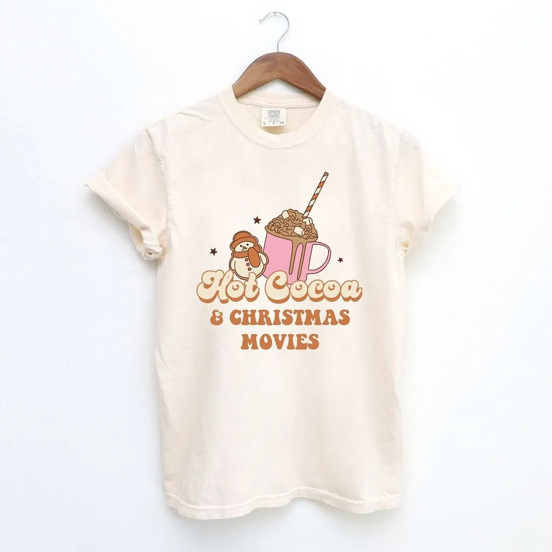 Hot Cocoa And Christmas Movies Garment Dyed Tee sold by Zulily product image thumbnail 2