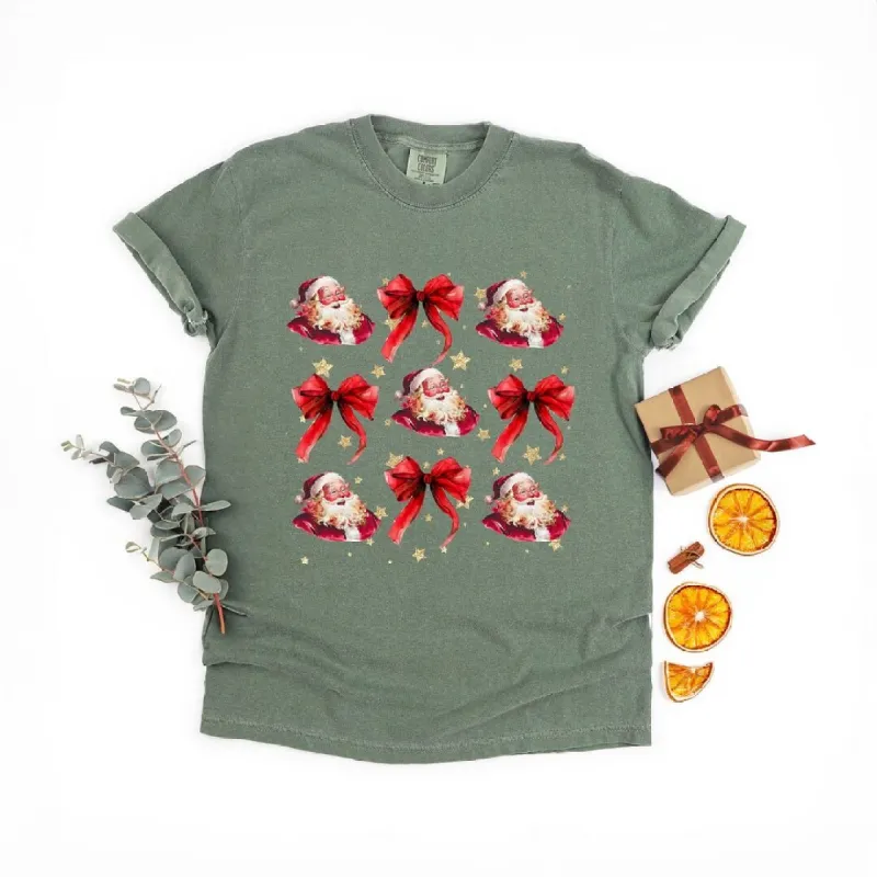Coquette Santa And Bow Chart Garment Dyed Tee sold by Zulily