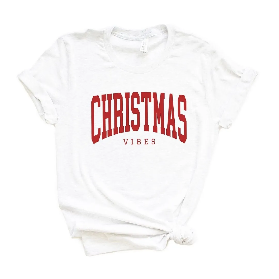 Christmas Vibes Varsity Short Sleeve Crewnneck Tee sold by Zulily product image thumbnail 2