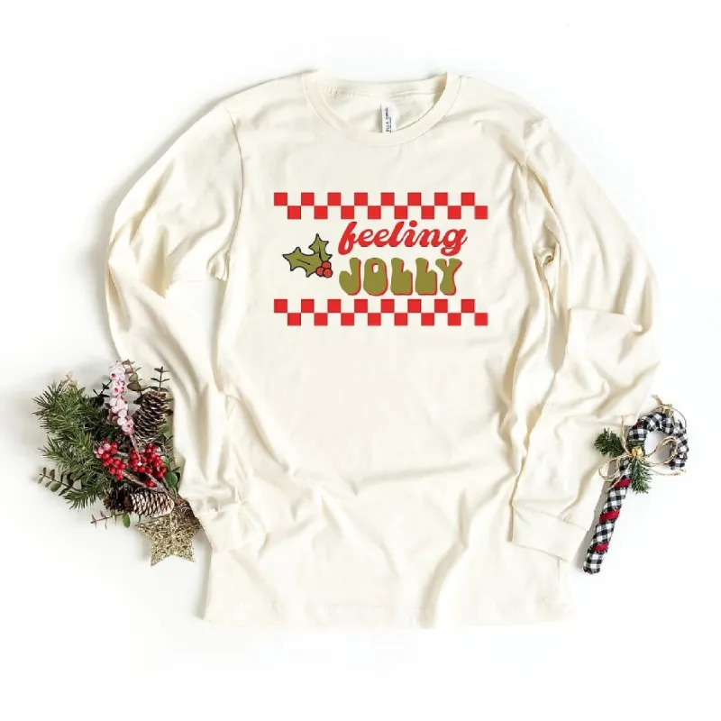 Feeling Jolly Checkered Long Sleeve Tee sold by Zulily
