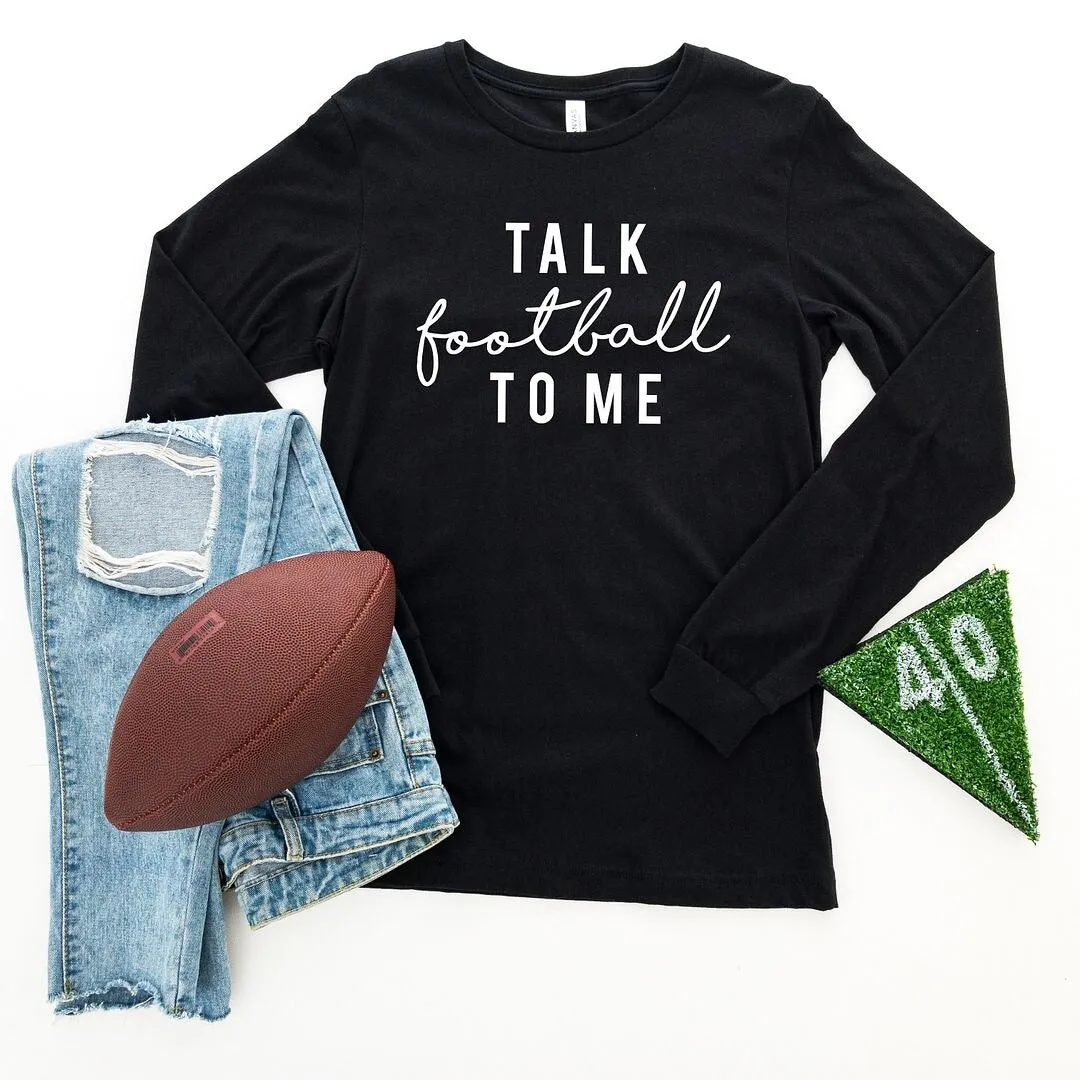 Talk Football To Me Long Sleeve Tee sold by Zulily