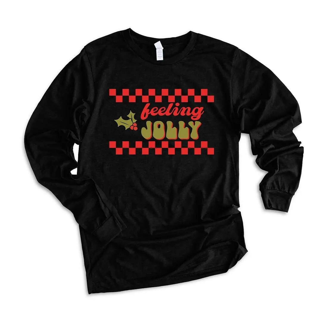 Feeling Jolly Checkered Long Sleeve Tee sold by Zulily product image thumbnail 2