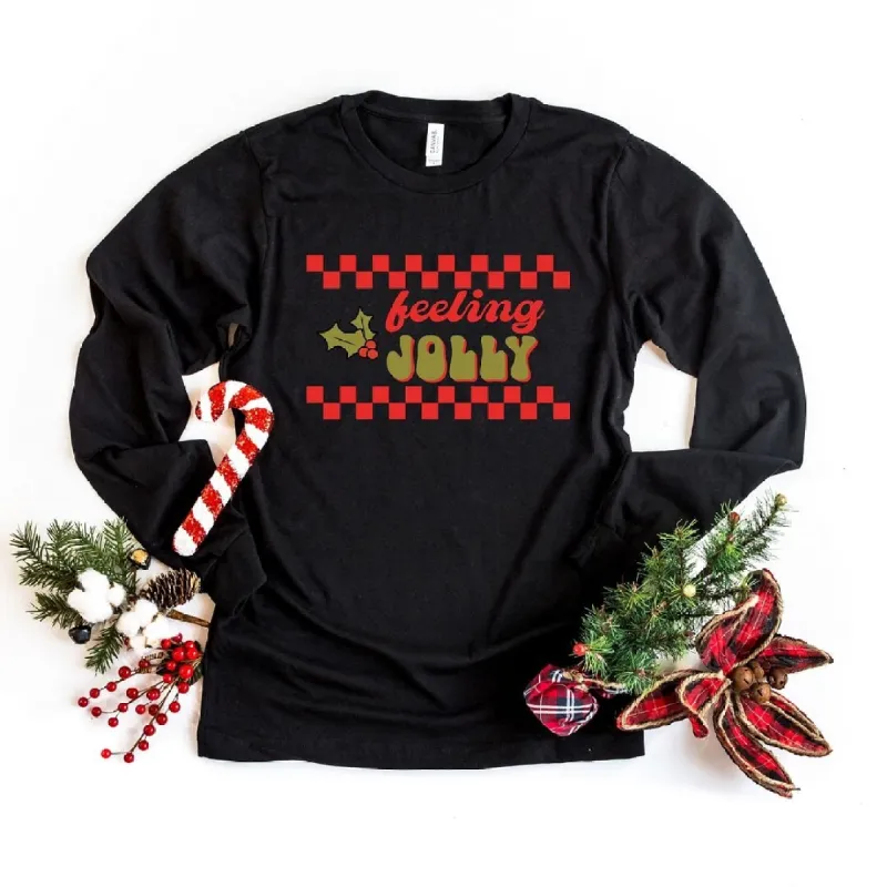 Feeling Jolly Checkered Long Sleeve Tee sold by Zulily