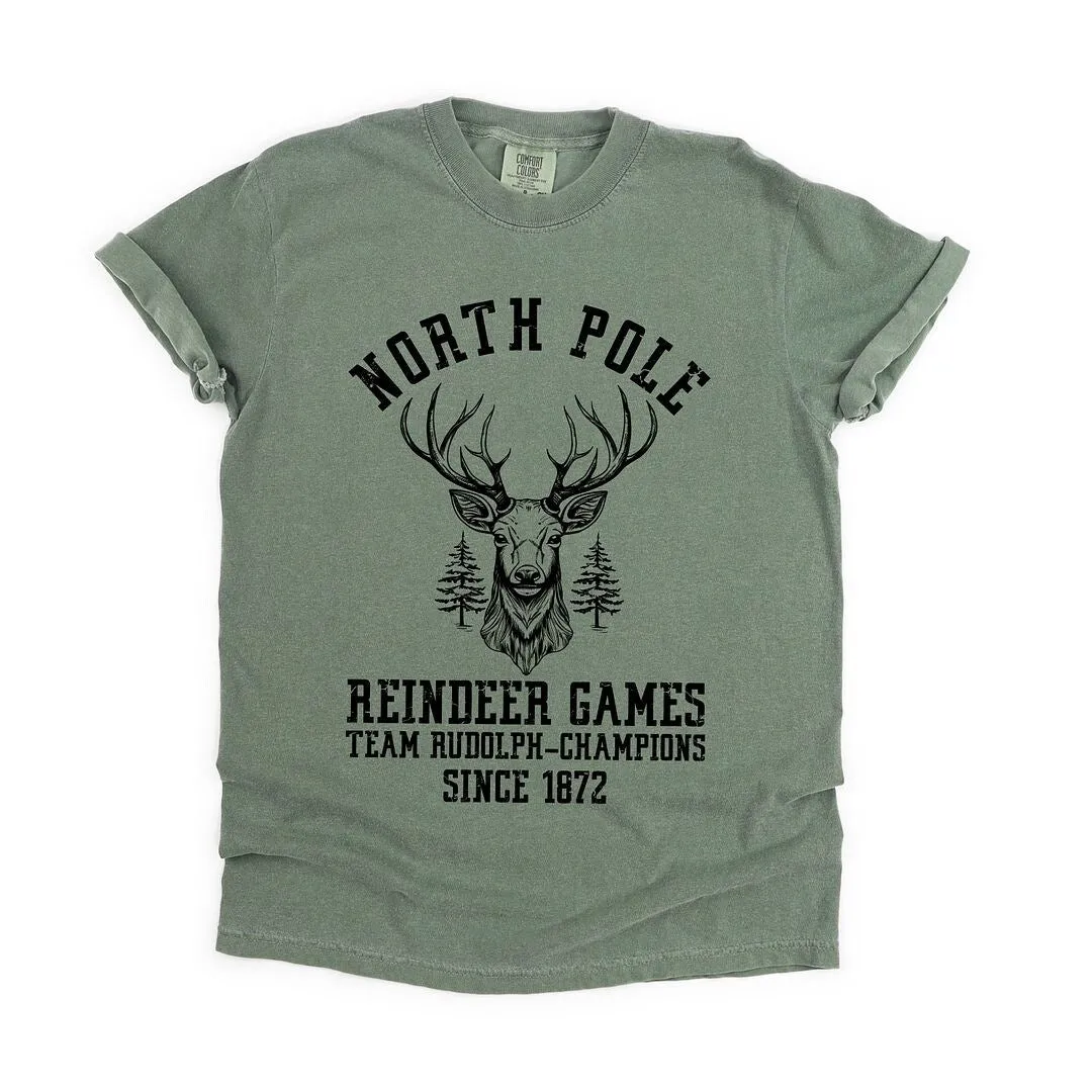 North Pole Reindeer Games Garment Dyed Tee sold by Zulily product image thumbnail 2