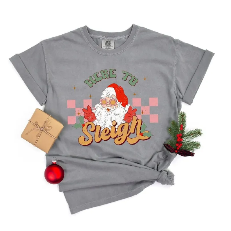 Here To Sleigh Garment Dyed Tee sold by Zulily