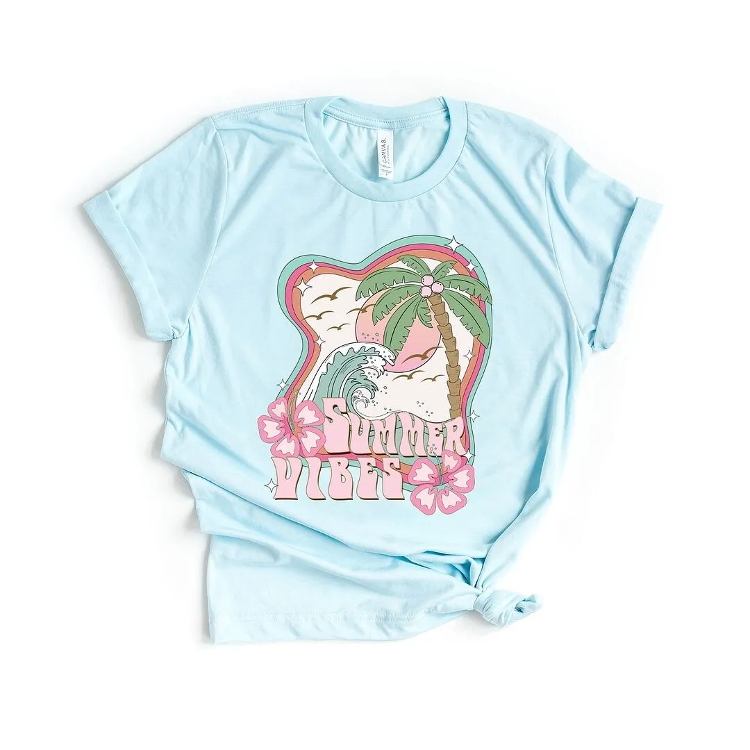 Summer Vibes Flowers Short Sleeve Crewnneck Tee sold by Zulily product image thumbnail 2