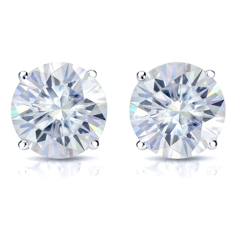 RhythmRocks Sterling Silver Moissanite Stud Earrings 1.00 ct. tw. 4-Prong Push-Back sold by Zulily