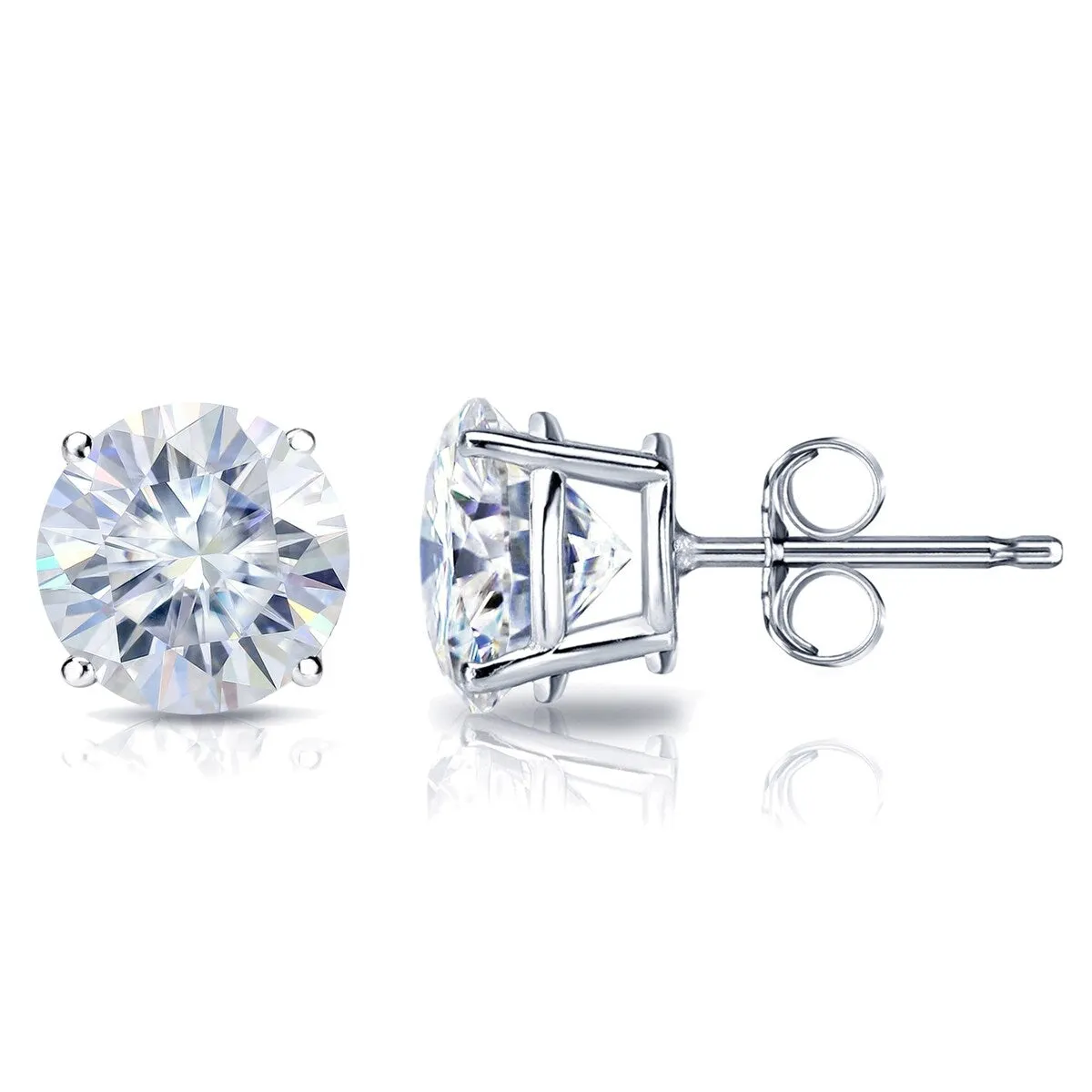 RhythmRocks Sterling Silver Moissanite Stud Earrings 1.00 ct. tw. 4-Prong Push-Back sold by Zulily product image thumbnail 3