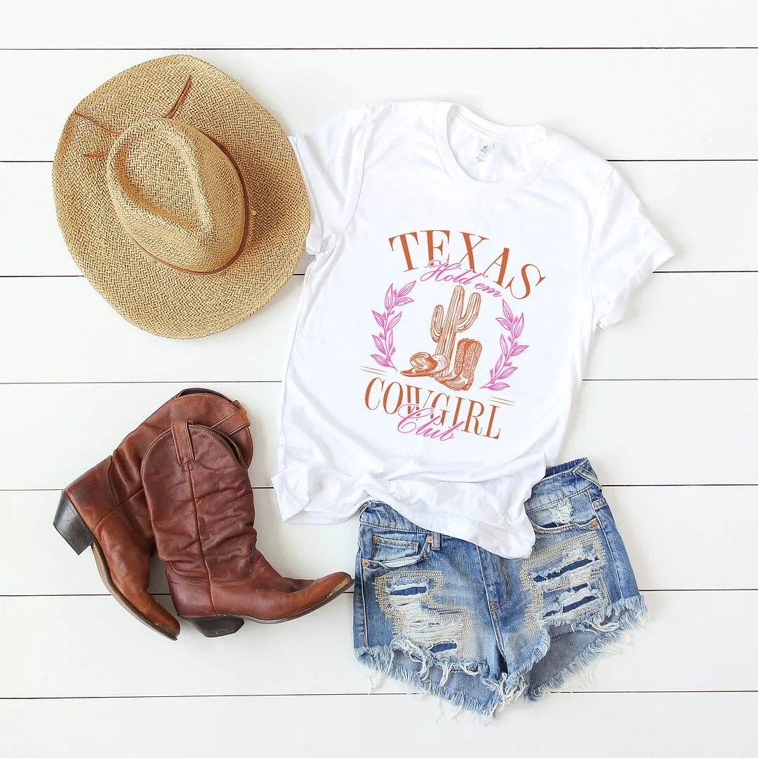 Texas Cowgirl Club Short Sleeve Crewnneck Tee sold by Zulily