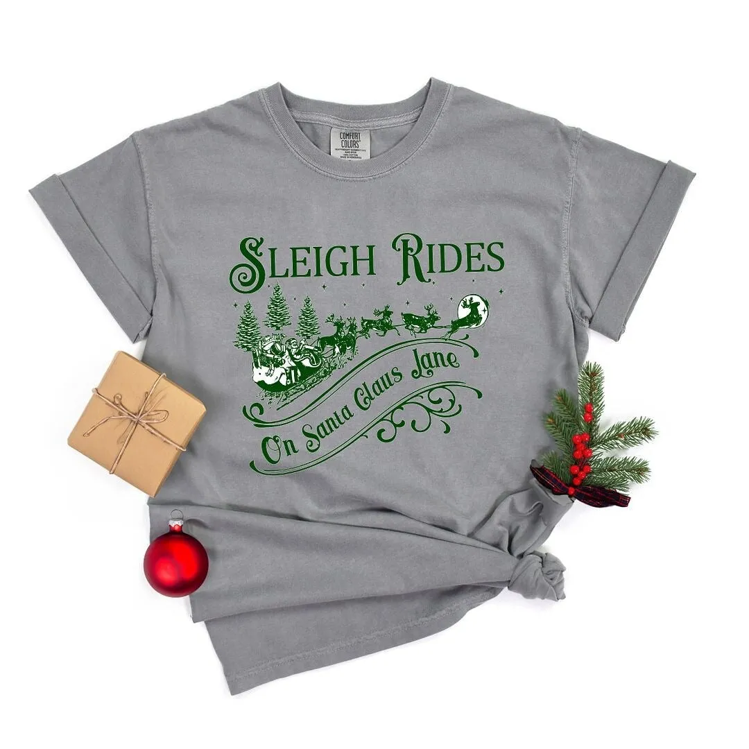 Sleigh Rides On Santa Claus Lane Garment Dyed Tee sold by Zulily