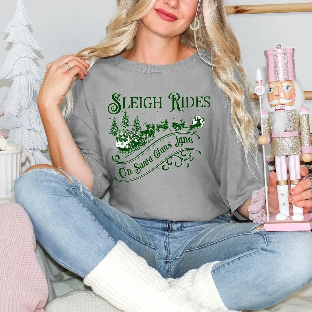 Sleigh Rides On Santa Claus Lane Garment Dyed Tee sold by Zulily product image thumbnail 3