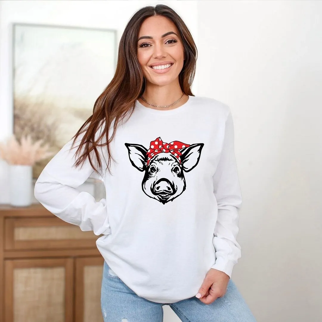 Pig and Bandana Long Sleeve Tee sold by Zulily product image thumbnail 3