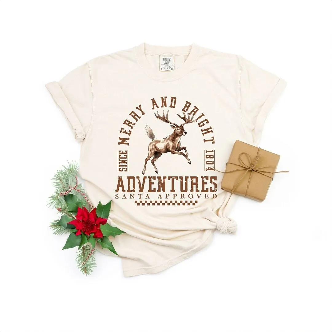 Merry And Bright Adventures Garment Dyed Tee sold by Zulily