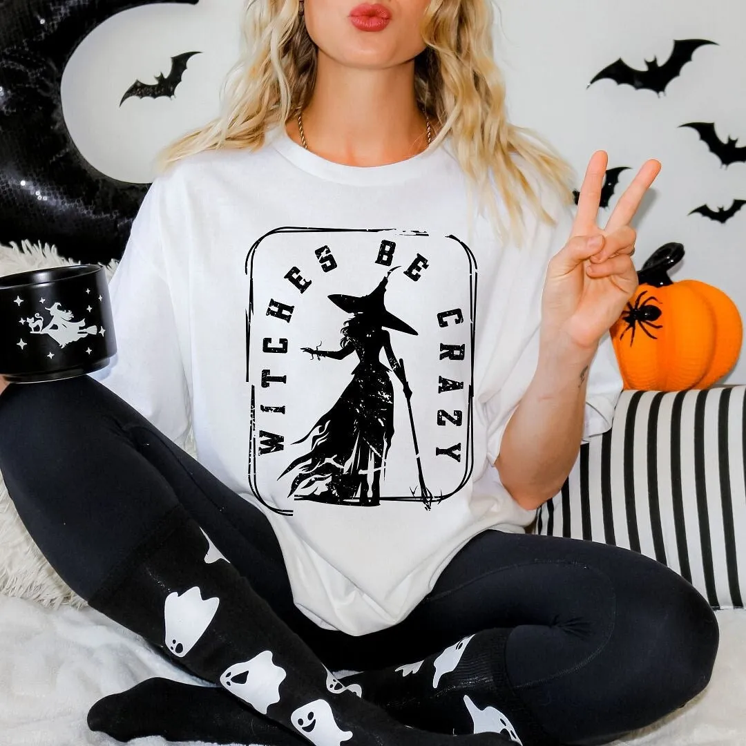 Witches Be Crazy Rectangle Garment Dyed Tee sold by Zulily product image thumbnail 2