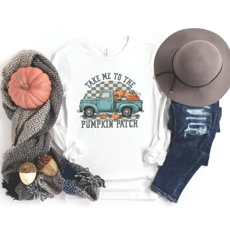 Pumpkin Patch Teal Truck Long Sleeve Tee sold by Zulily