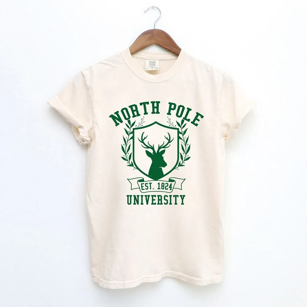 North Pole University Reindeer Garment Dyed Tee sold by Zulily product image thumbnail 2