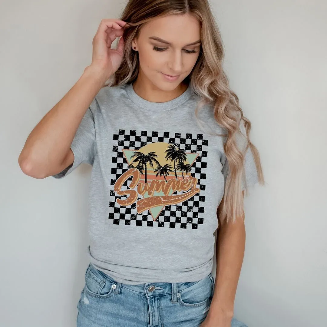 Checkered Summer Short Sleeve Crewnneck Tee sold by Zulily product image thumbnail 3