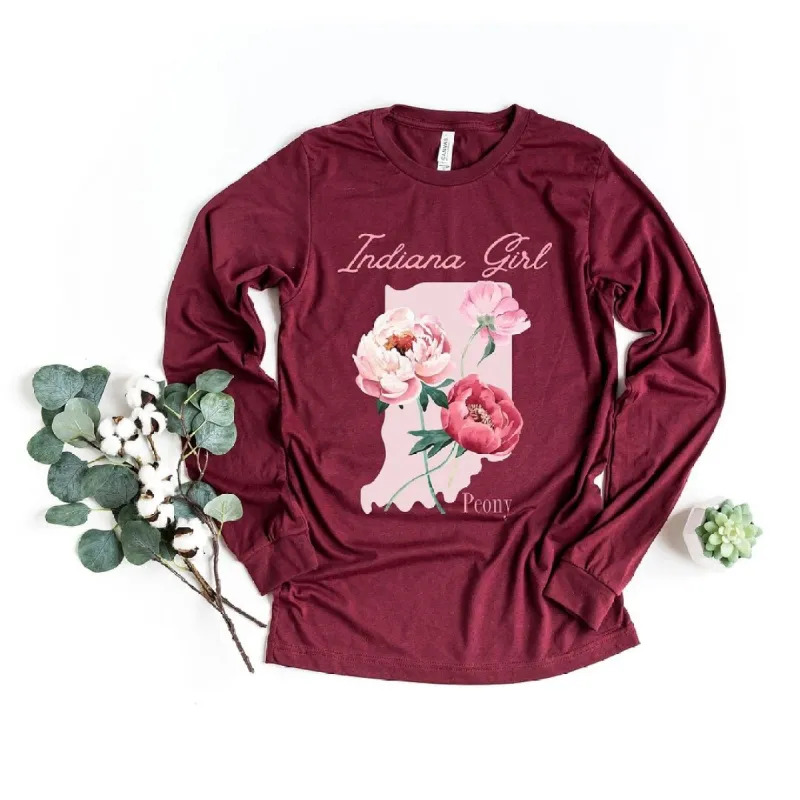 Indiana Girl Flower Long Sleeve Tee sold by Zulily