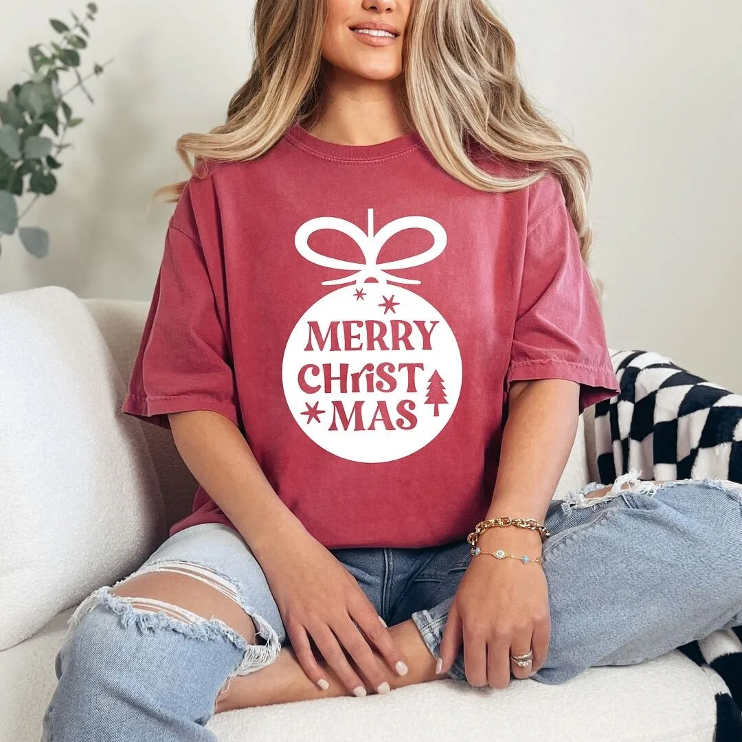 Merry Christmas Ornament Garment Dyed Tee sold by Zulily product image thumbnail 2