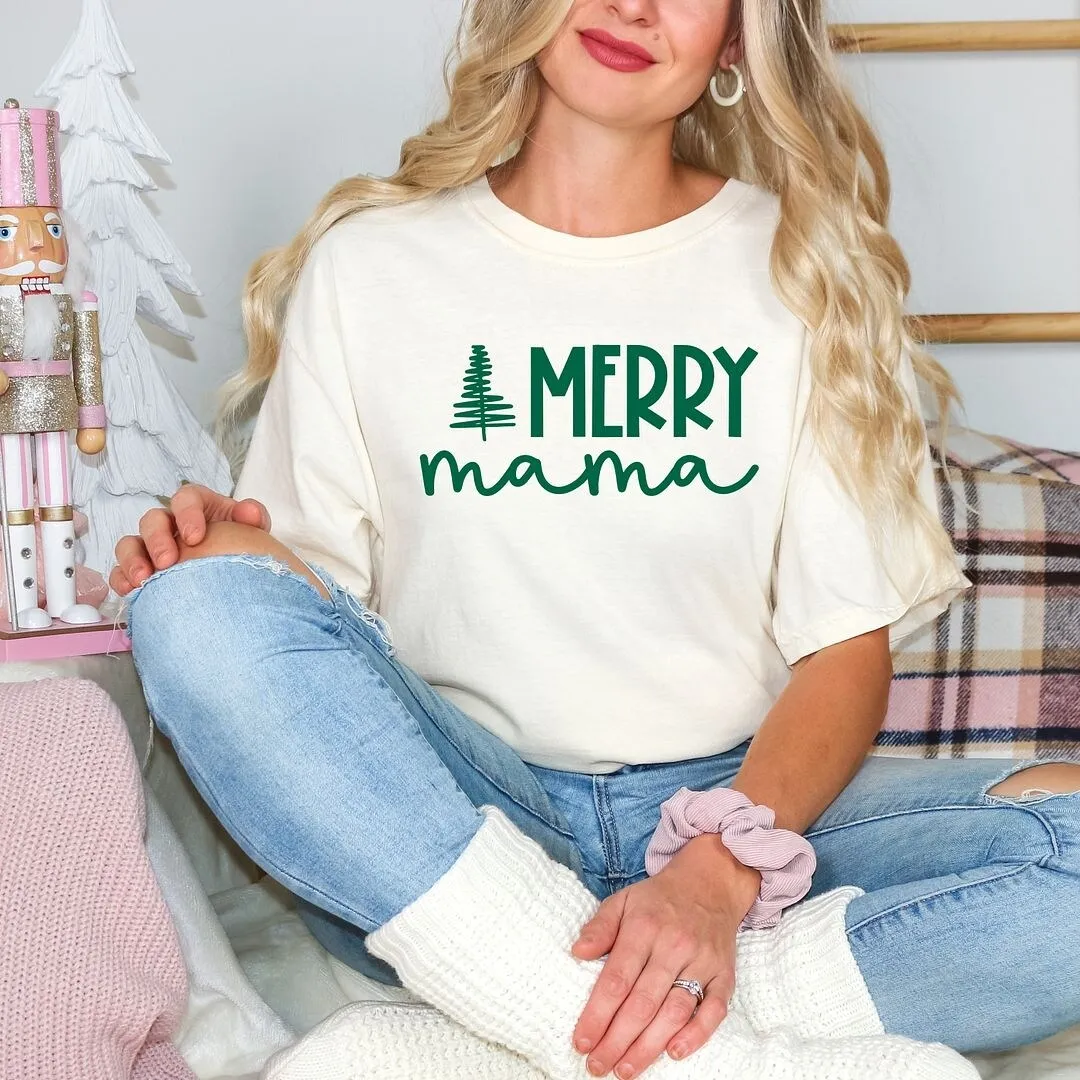 Merry Mama Tree Garment Dyed Tee sold by Zulily product image thumbnail 3