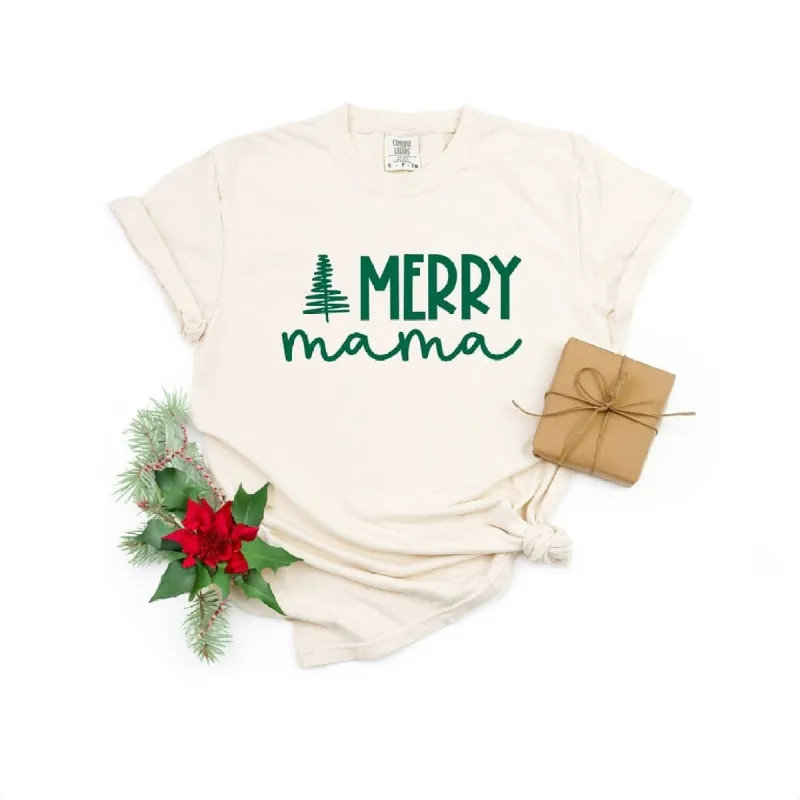 Merry Mama Tree Garment Dyed Tee sold by Zulily