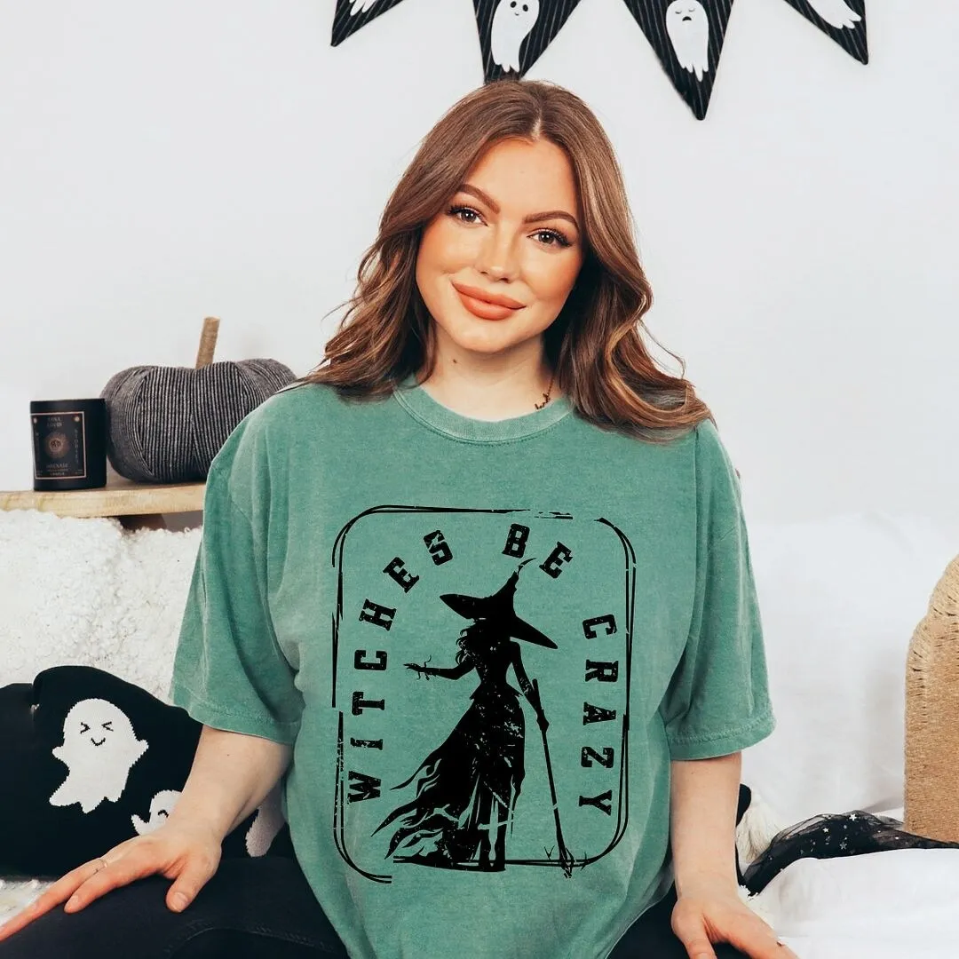 Witches Be Crazy Rectangle Garment Dyed Tee sold by Zulily product image thumbnail 2