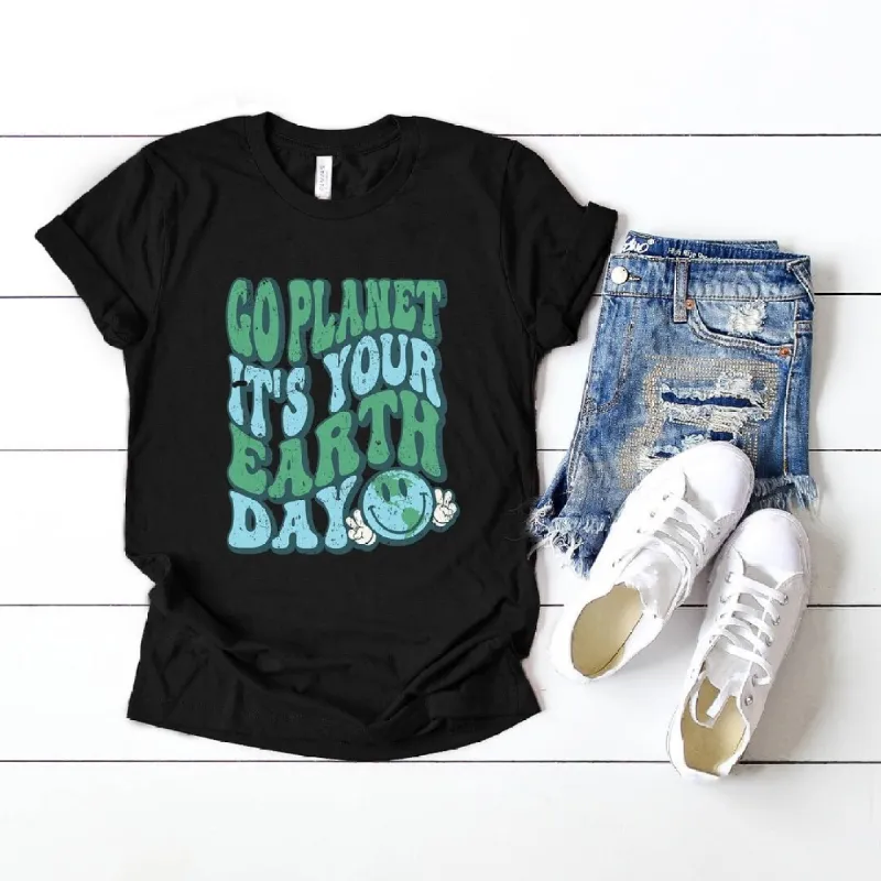 Go Planet Short Sleeve Crewnneck Tee sold by Zulily