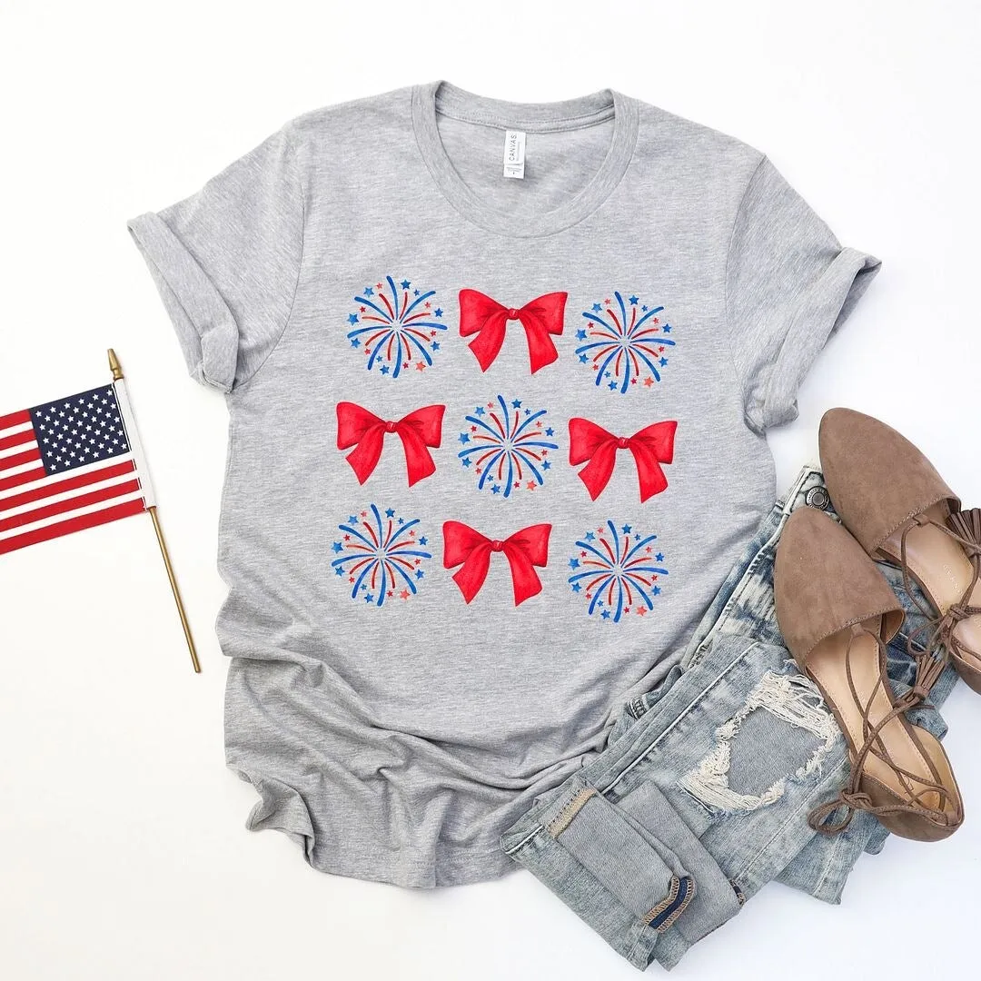 Coquette Firework Chart Short Sleeve Crewnneck Tee sold by Zulily