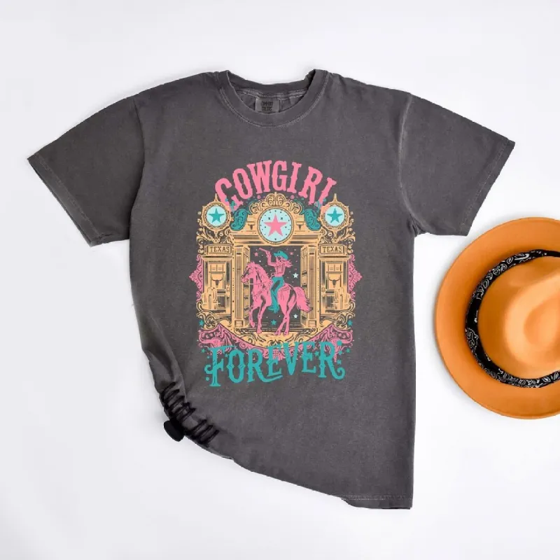 Cowgirl Forever Garment Dyed Tee sold by Zulily