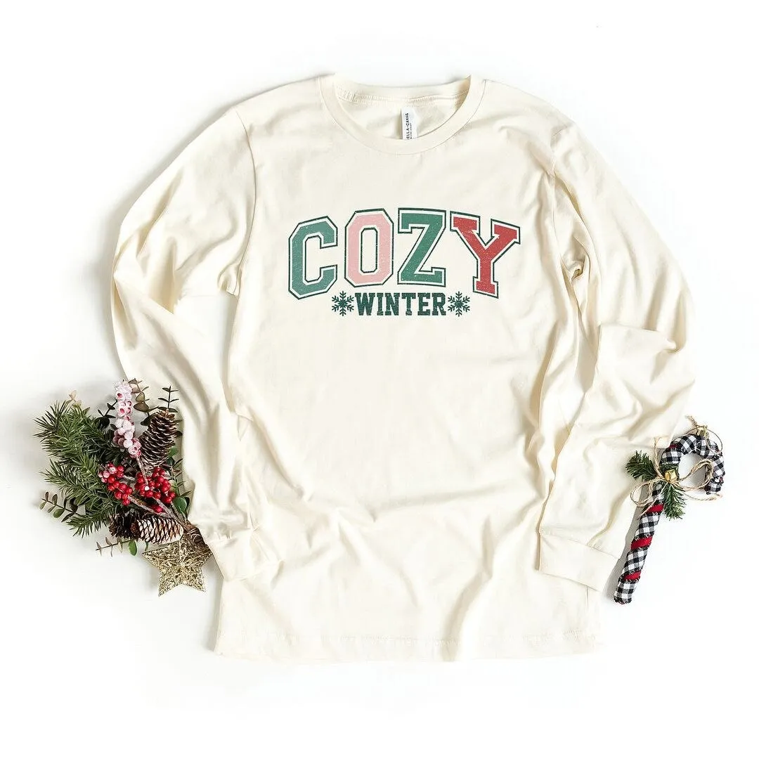 Cozy Winter Varsity Long Sleeve Tee sold by Zulily