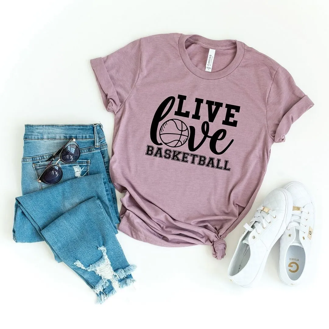 Live Love Basketball Short Sleeve Crewnneck Tee sold by Zulily
