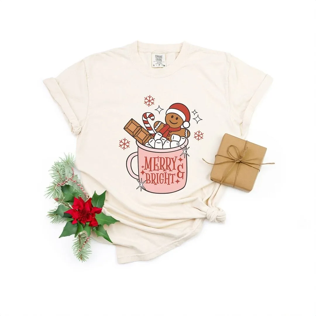 Merry And Bright Mug Garment Dyed Tee sold by Zulily
