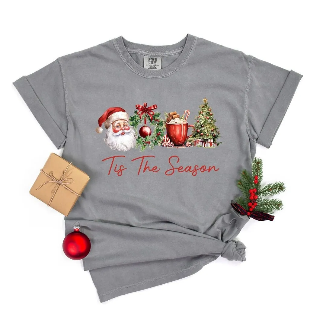 Tis The Season Christmas Collage Garment Dyed Tee sold by Zulily