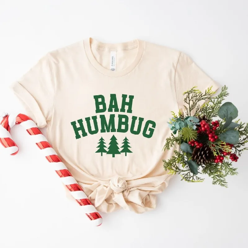 Bah Humbug Trees Short Sleeve Crewnneck Tee sold by Zulily