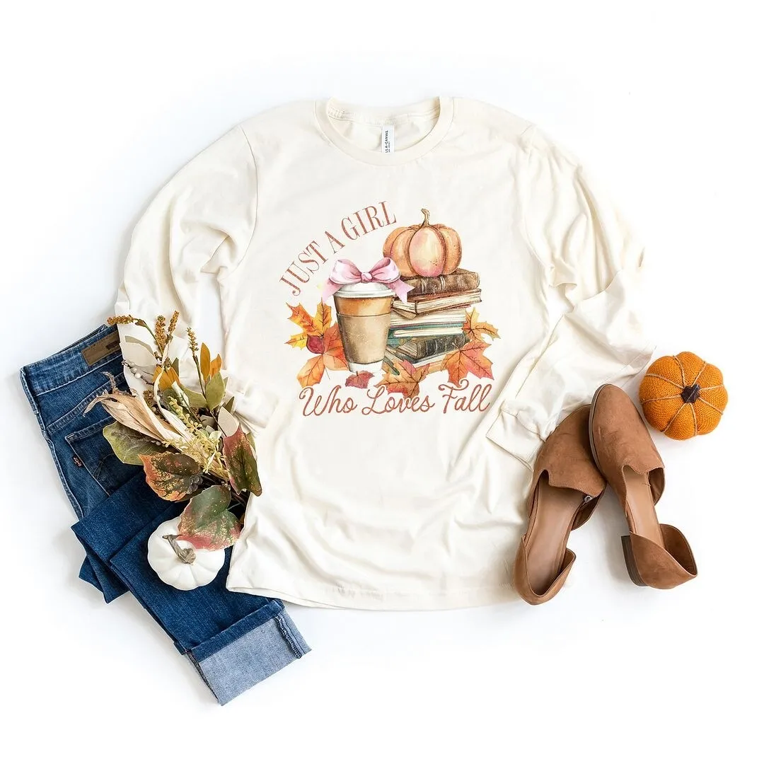 Coquette Girl Who Loves Fall Long Sleeve Tee sold by Zulily