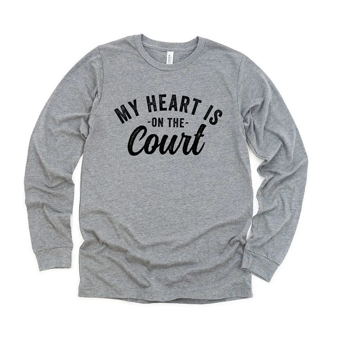 My Heart Is On The Court Long Sleeve Tee sold by Zulily product image thumbnail 2