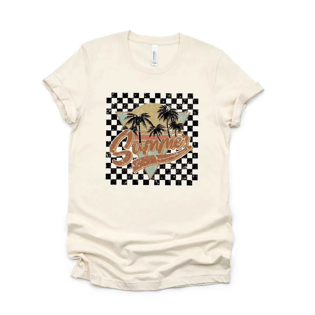 Checkered Summer Short Sleeve Crewnneck Tee sold by Zulily product image thumbnail 2