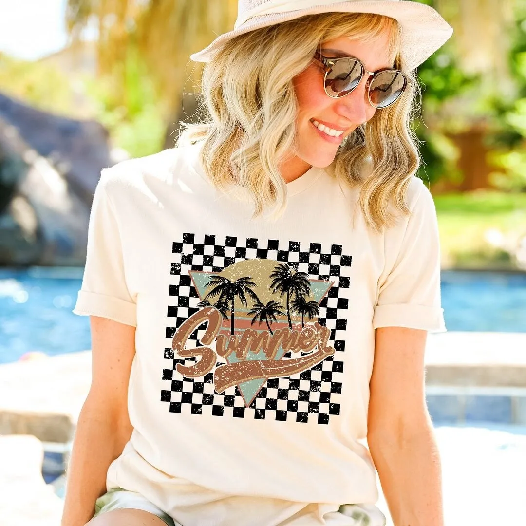 Checkered Summer Short Sleeve Crewnneck Tee sold by Zulily product image thumbnail 3