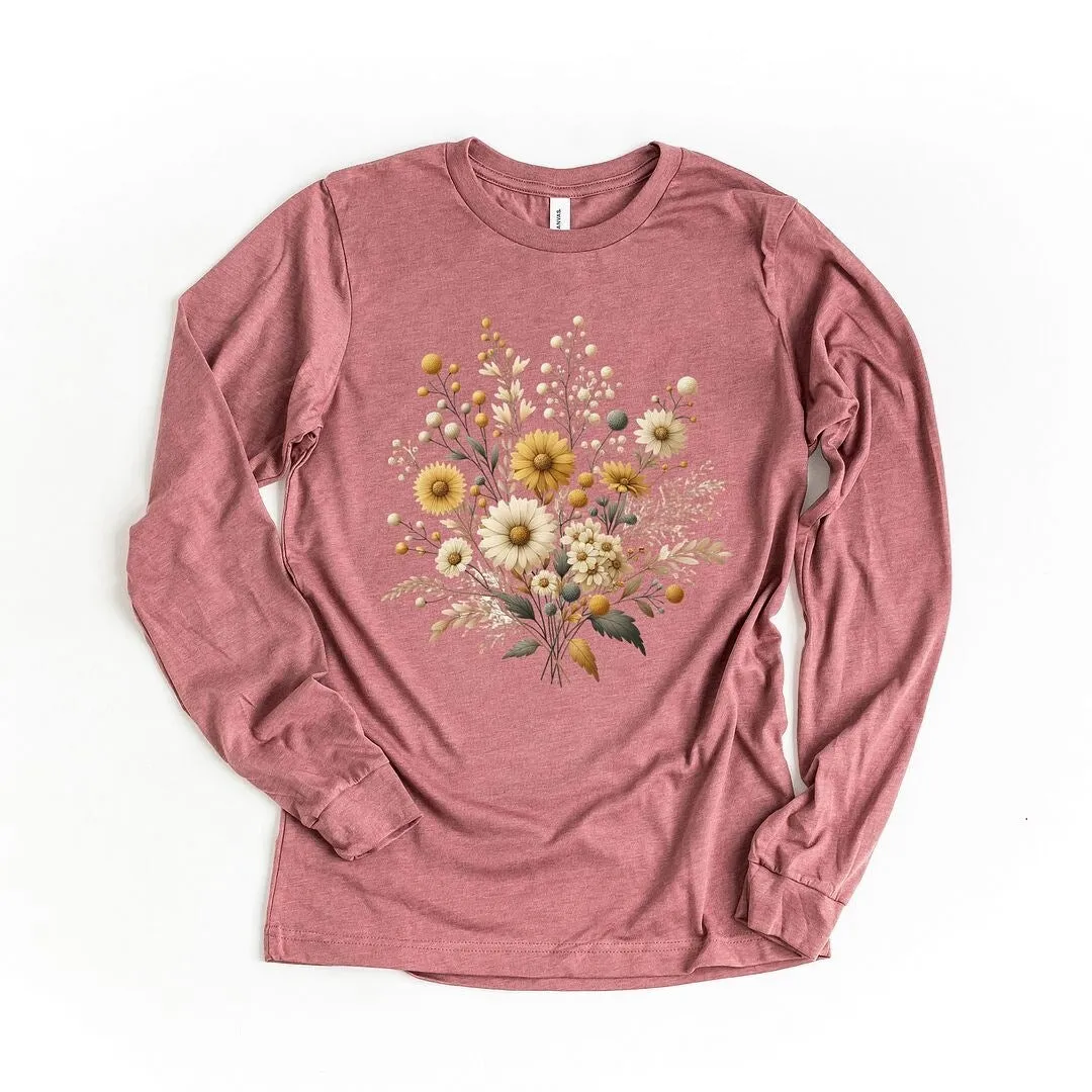 Cream and Gold Bouquet Long Sleeve Tee sold by Zulily product image thumbnail 2