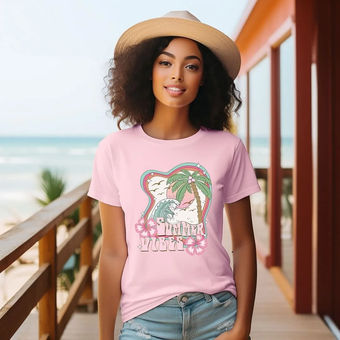 Summer Vibes Flowers Short Sleeve Crewnneck Tee sold by Zulily product image thumbnail 3