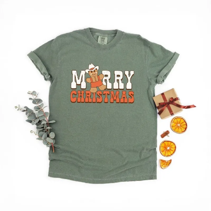 Merry Christmas Gingerbread Garment Dyed Tee sold by Zulily