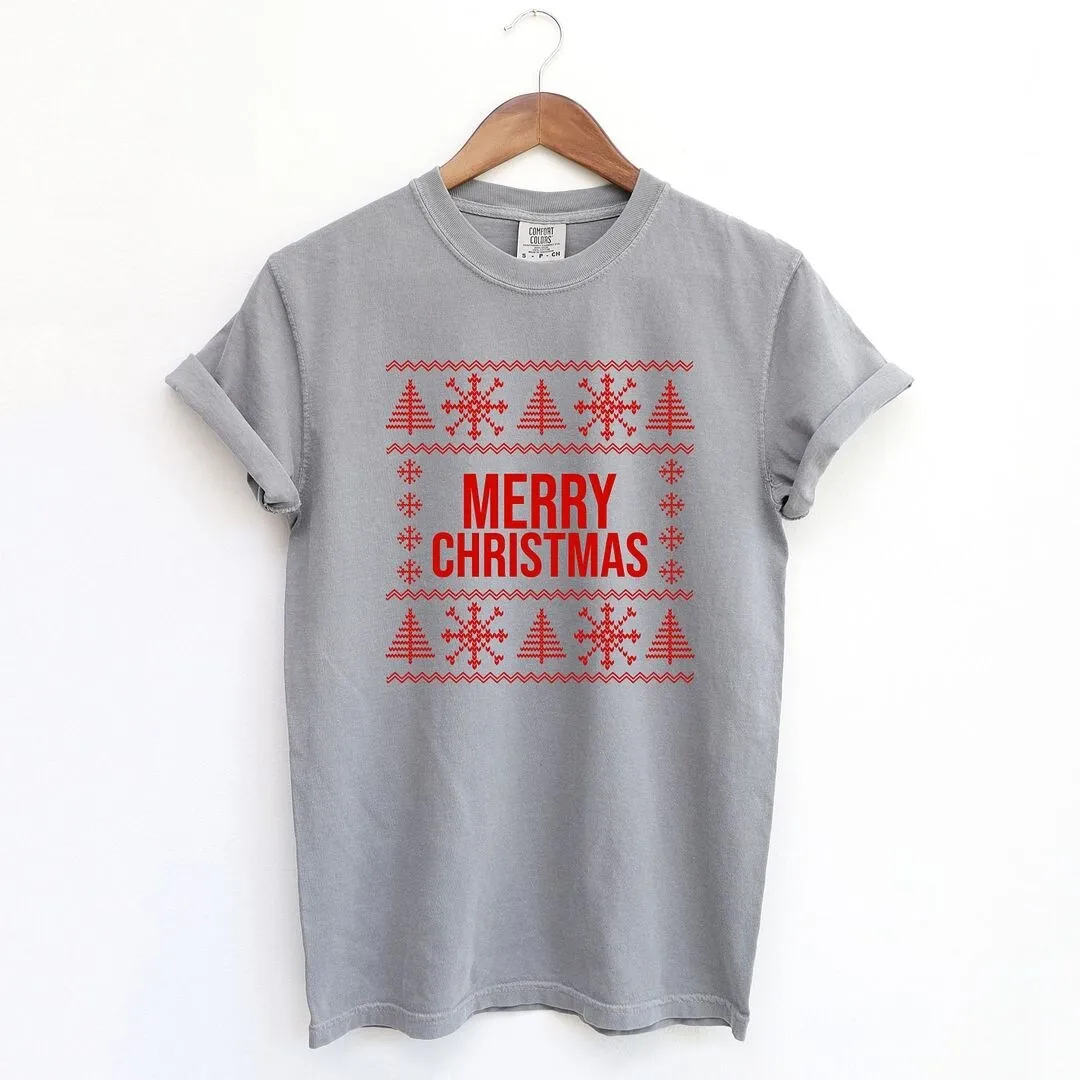 Merry Christmas Sweater Garment Dyed Tee sold by Zulily product image thumbnail 2