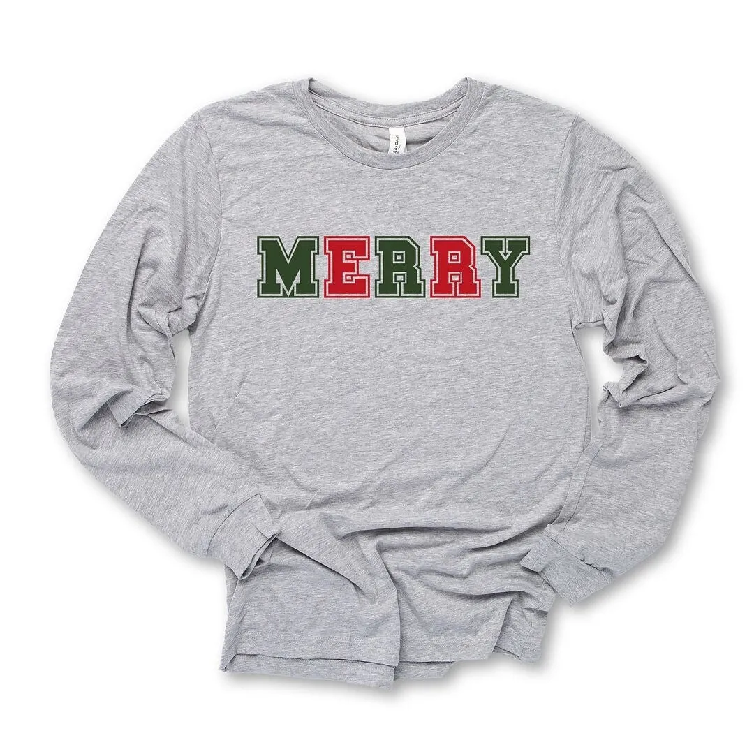 Merry Red and Green Bold Long Sleeve Tee sold by Zulily product image thumbnail 2