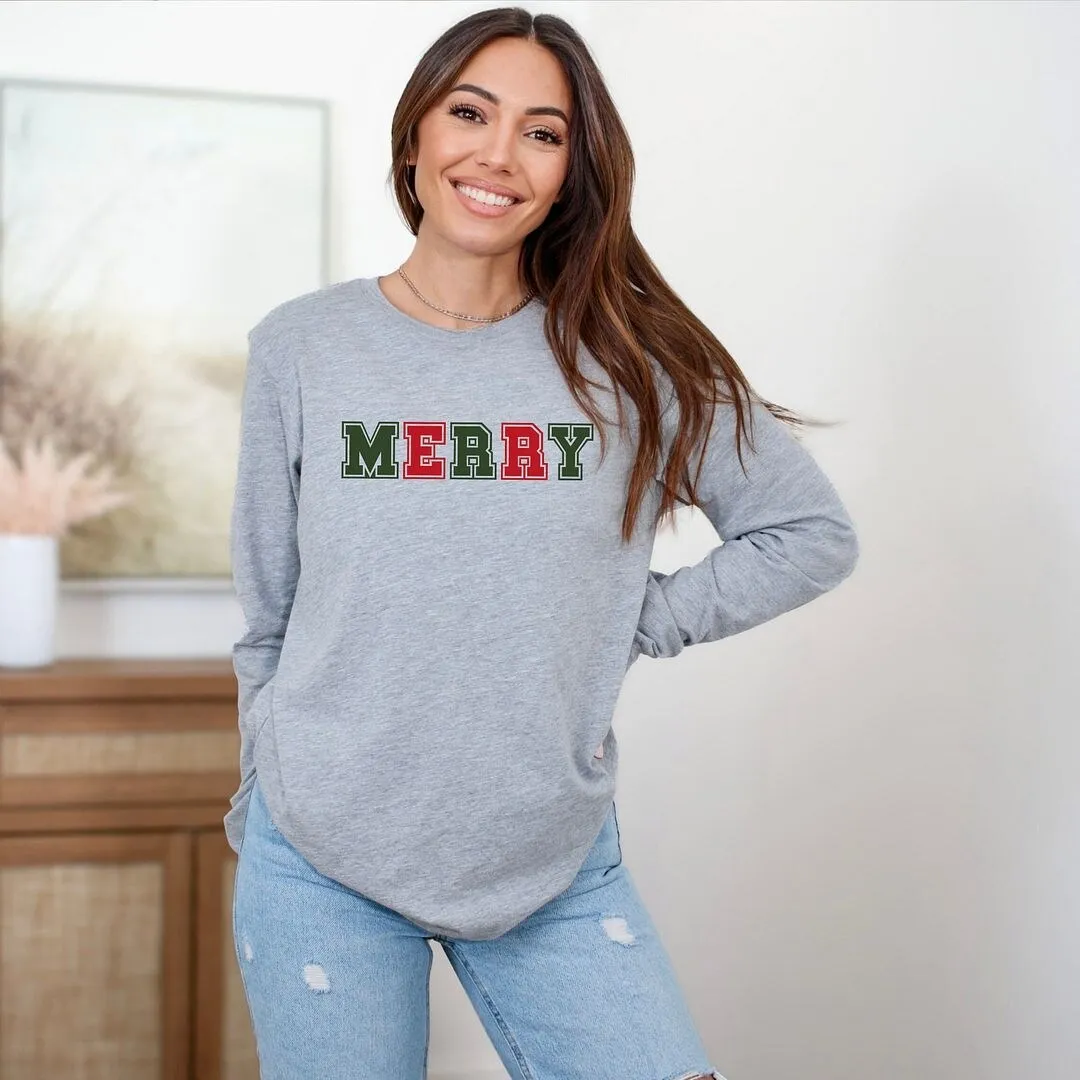 Merry Red and Green Bold Long Sleeve Tee sold by Zulily product image thumbnail 3